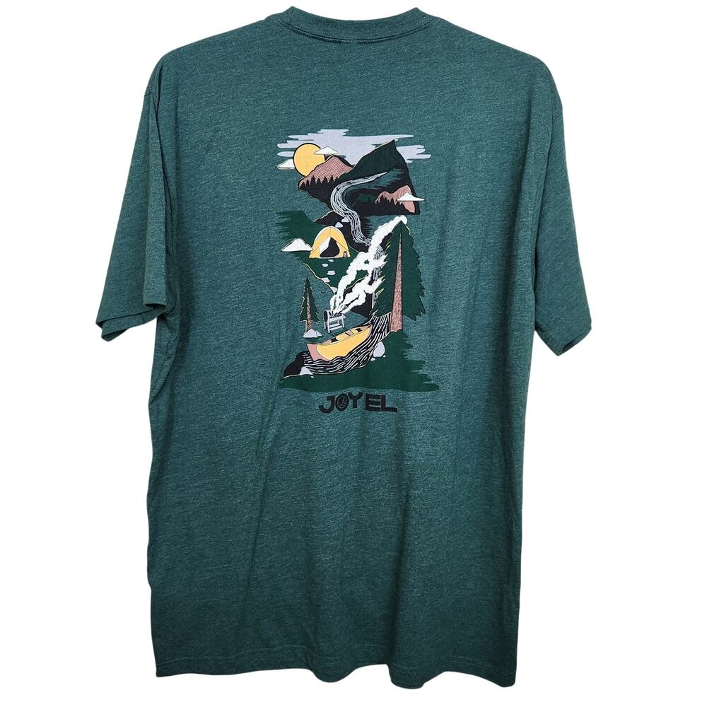 Joy El Camps & Retreats Hope Faith T Shirt SZ L Green Christian Graphic Outdoors - Picture 6 of 9
